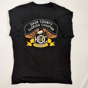 Vintage Harley Davidson HOG Dade County Florida Chapter T Shirt Mens L USA Made
